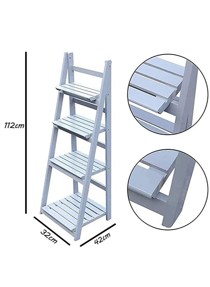 HOME TASTE Plant Stand Indoor Flower Pot Wood Foldable Tiered Corner Plants Stands Shelves Outdoor Clearance Planters Holder Rack For Patio Garden Home Living Room Decor  - Image 2