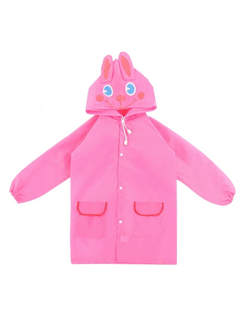 غنافوتو معاطف مطر للأطفال، أطفال، معاطف مطر للأطفال، معطف مطر خفيف الوزن للأطفال، معطف خفيف الوزن للأطفال، معطف واق من المطر، معطف واق من المطر، وردي - Image 1