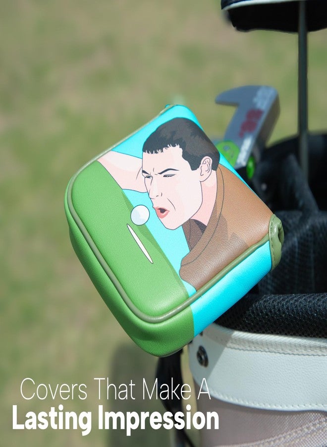 brdejc Funny Golf Putter Cover Mallet Putter Headcovers with Magnetic Closure Leather Golf Club Covers for All Brand - Image 2