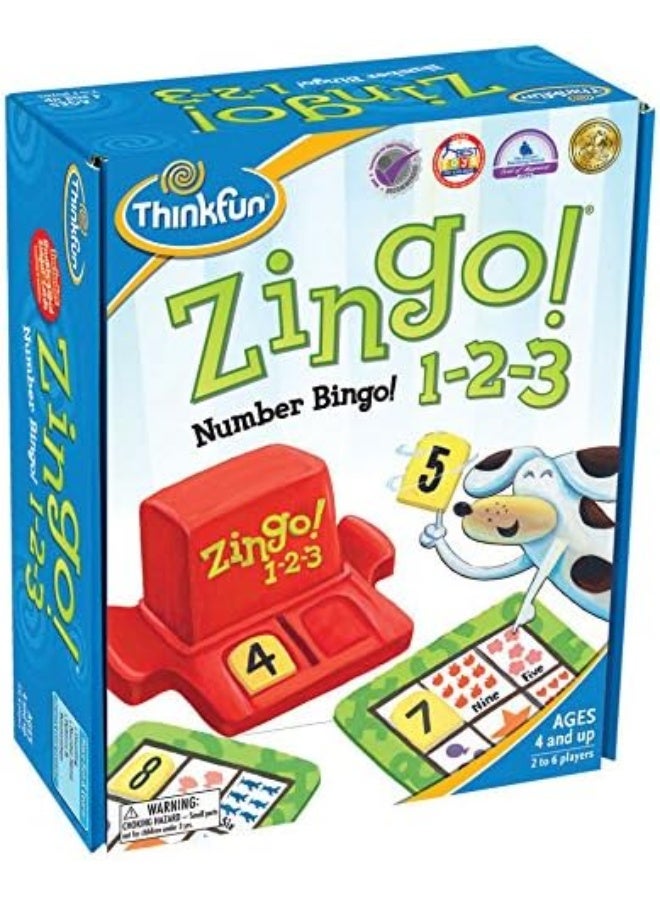 Think Fun Zingo 1-2-3 Number Bingo Game for Age 4 and Up - Award winner and Toy of the Year Nominee (7703) - Image 2
