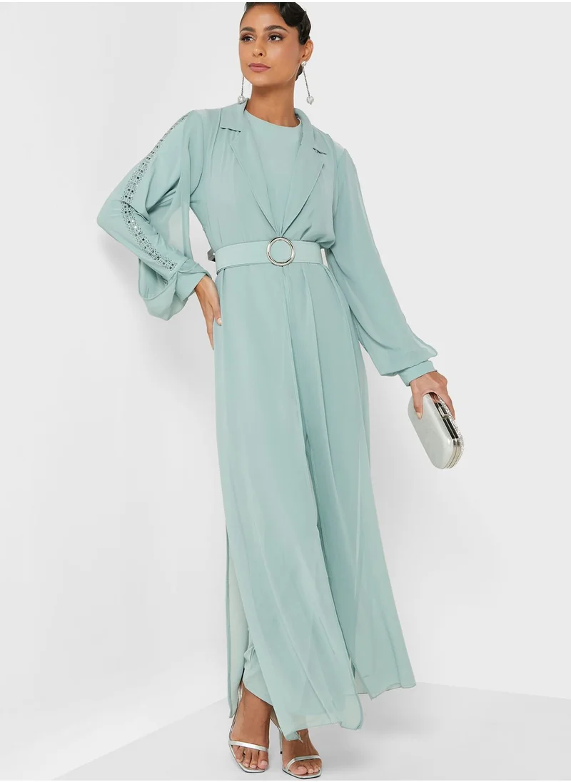 Khizana Chiffon Overlay Jumpsuit
