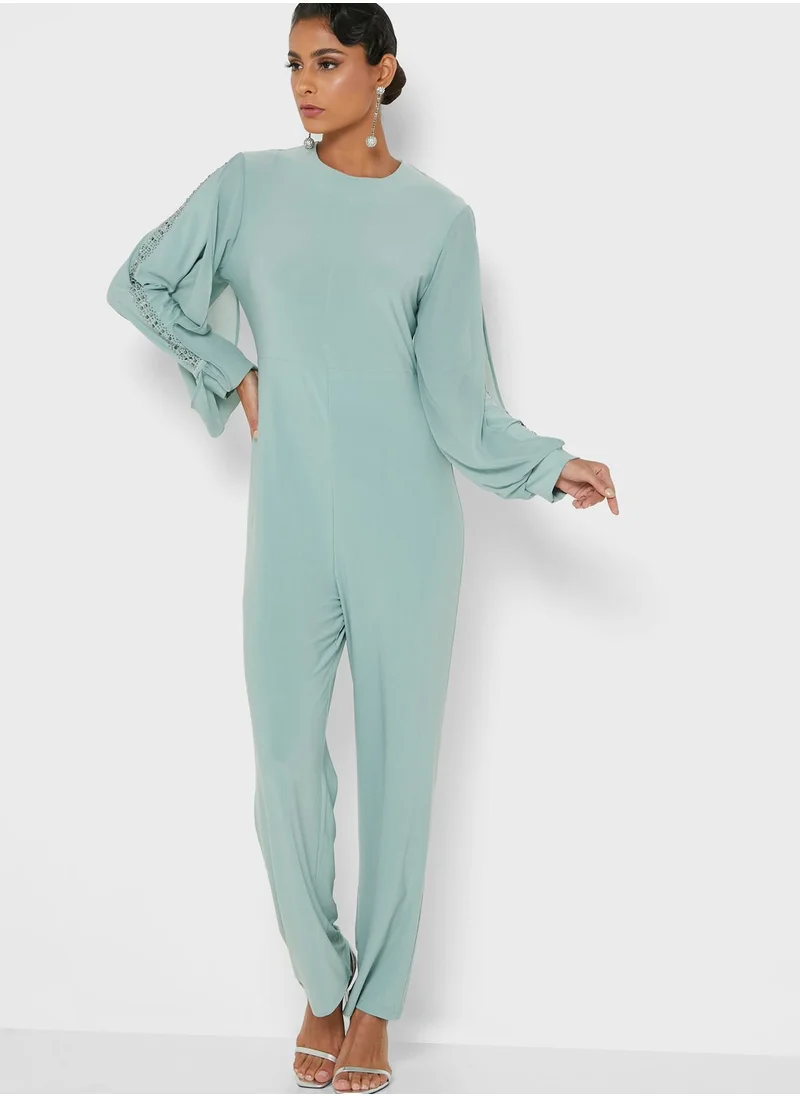 Khizana Chiffon Overlay Jumpsuit