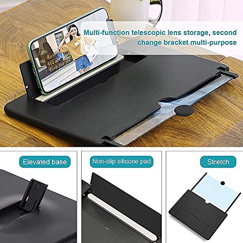 PremiumAV 3D HD Screen Magnifier with Phone Stand – Mobile Screen Amplifier & Expander for All Smartphones – Foldable Eye Protection Phone Holder for Movies, Reading, Videos - Image 4