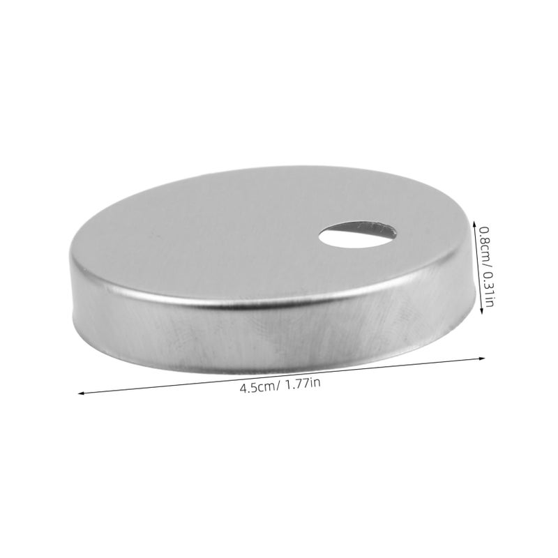 2 Pairs Metal Round Toilet Bolt Caps Decorative Covers Easy Installation Bathroom Accessories - Image 3