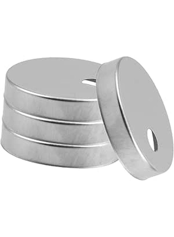 2 Pairs Metal Round Toilet Bolt Caps Decorative Covers Easy Installation Bathroom Accessories - Image 1