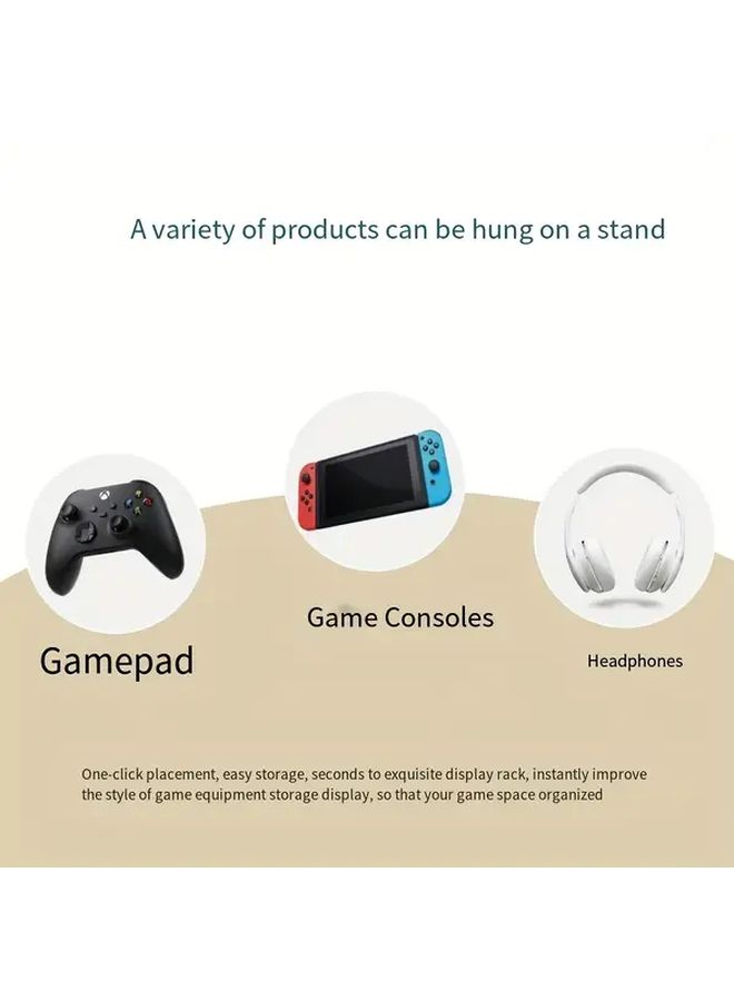 Adjustable Aluminum Controller Stand Model 8012 For Xbox PS5 With Safety Grip And Headphone Holder - Image 5