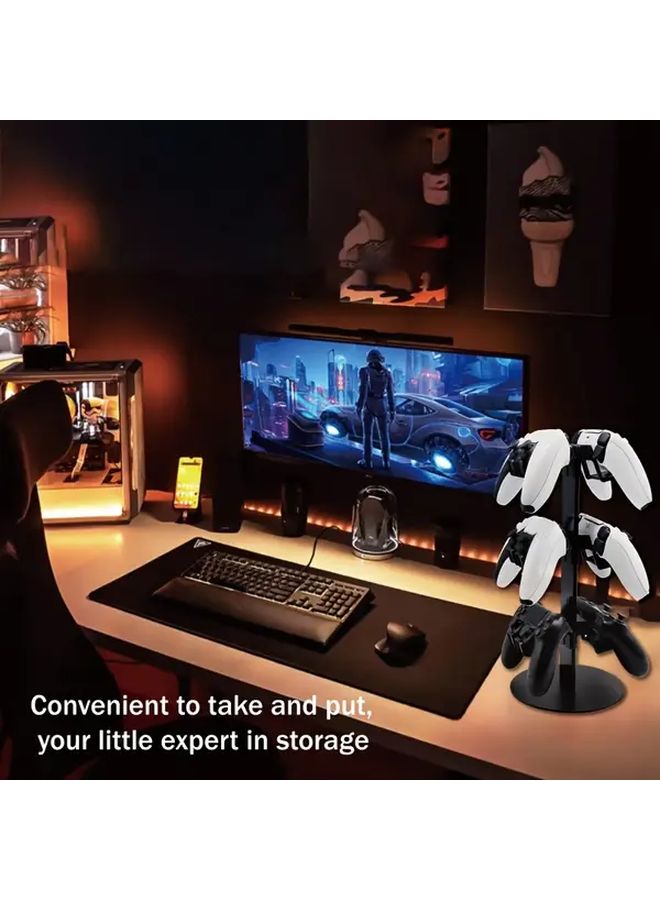 Adjustable Aluminum Controller Stand Model 8012 For Xbox PS5 With Safety Grip And Headphone Holder - Image 4