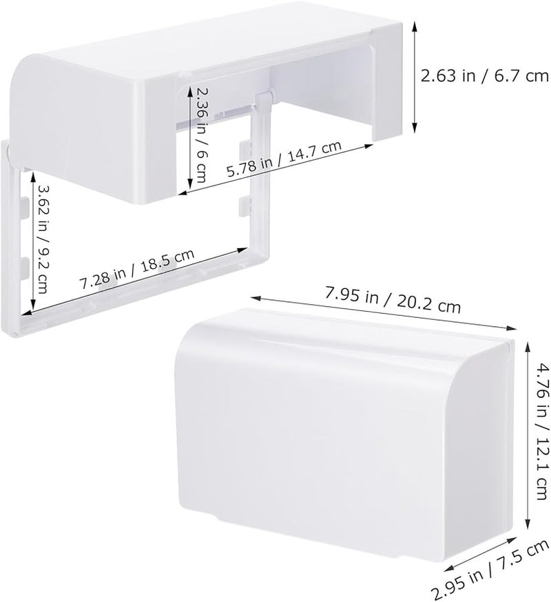 Thickened Sticky Type Double Gang Outlet Cover For Bathroom Kitchen Living Room - Image 3