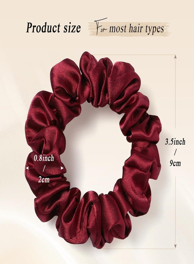 WantGor Satin Scrunchies for Women, Hair Ties Mulberry Satin Scrunchy - Image 2