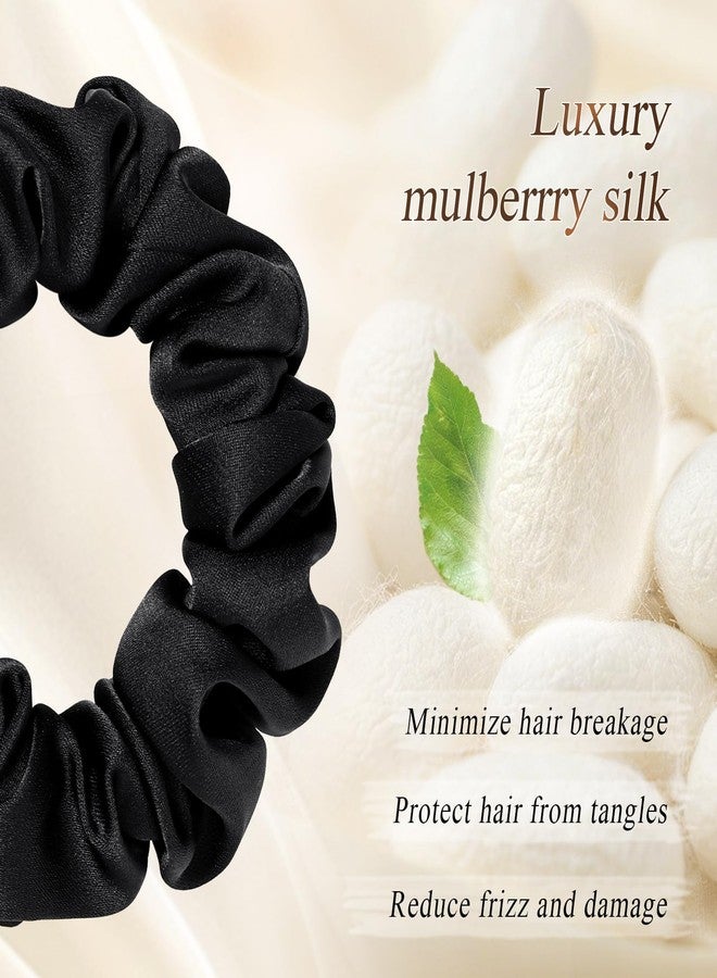WantGor Satin Scrunchies for Women, Hair Ties Mulberry Satin Scrunchy - Image 5