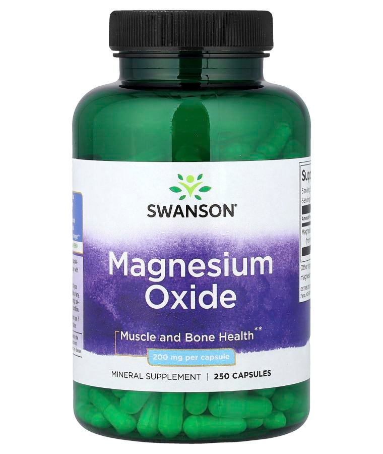 Magnesium Oxide 250 Capsules (200 mg per Capsule)