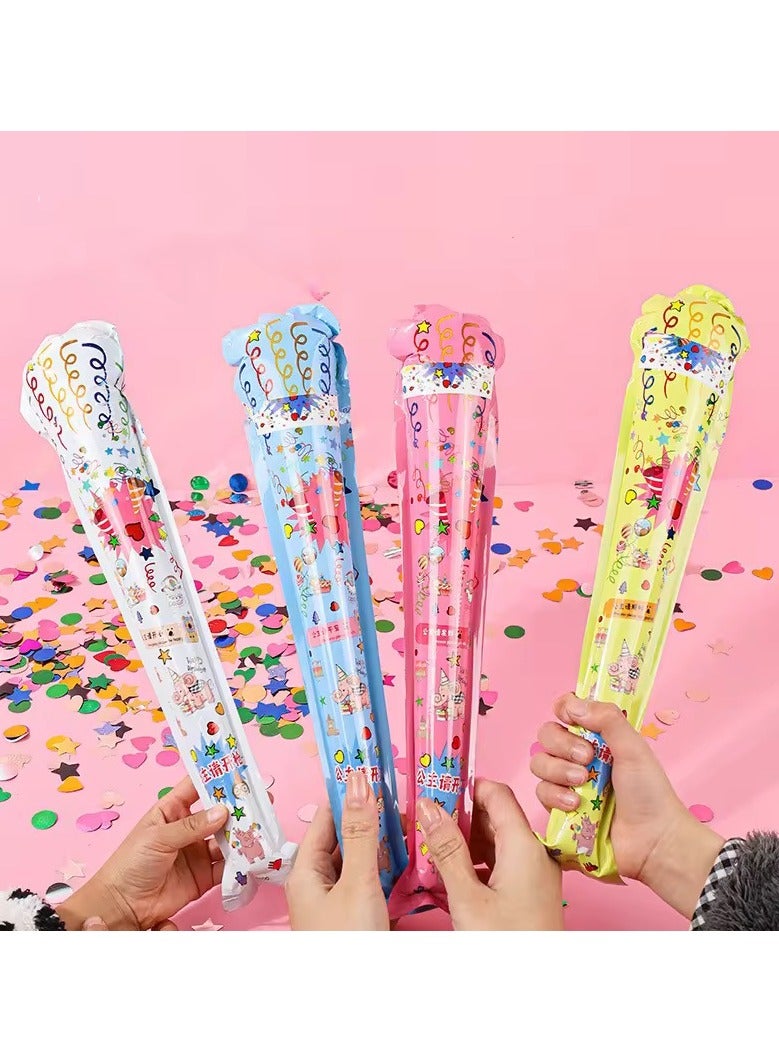 10 Pcs Auto-Inflate Party Confetti Popper Rolls& Pistol Confetti Popper Set for Birthday, Wedding, Graduation & Holiday Confetti Popper Set Party Supplies  - Image 3