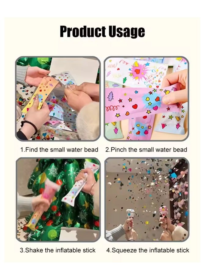 10 Pcs Auto-Inflate Party Confetti Popper Rolls& Pistol Confetti Popper Set for Birthday, Wedding, Graduation & Holiday Confetti Popper Set Party Supplies  - Image 4