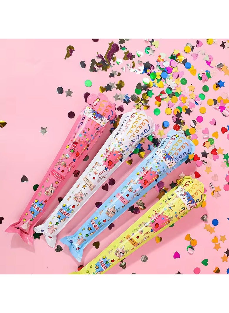 10 Pcs Auto-Inflate Party Confetti Popper Rolls& Pistol Confetti Popper Set for Birthday, Wedding, Graduation & Holiday Confetti Popper Set Party Supplies  - Image 5