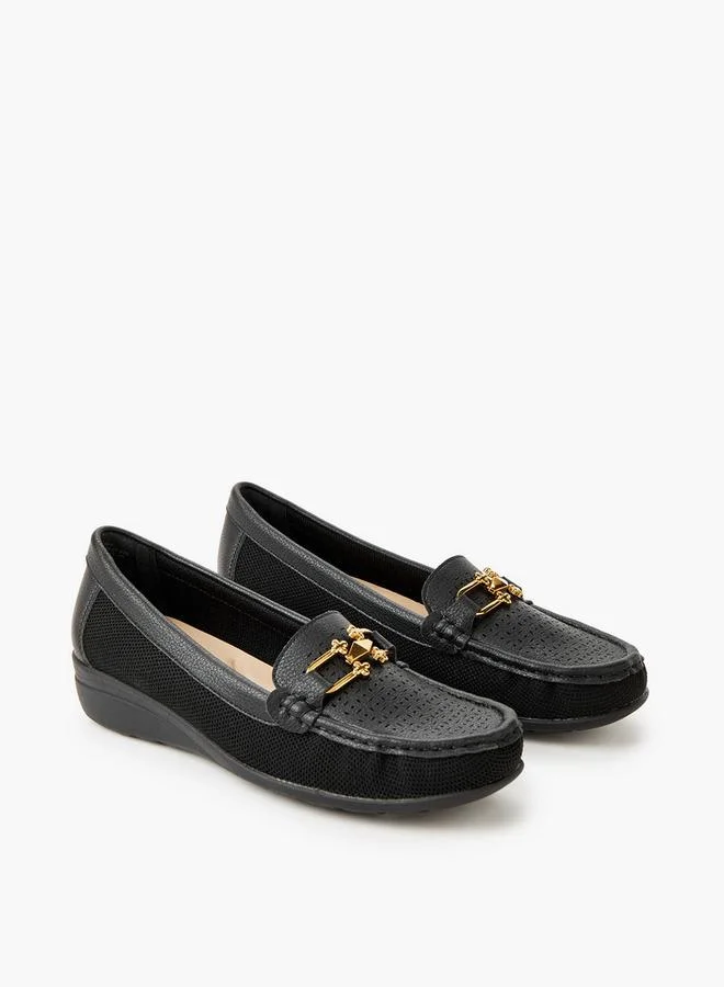 لو كونفورت Women Perforated Detail Loafers