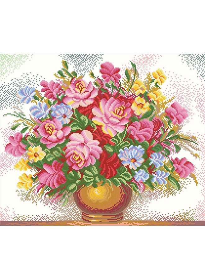 NIBEMINENT Bouquet Wall Picture Of Rhinestones Multicolour 40 x 40centimeter