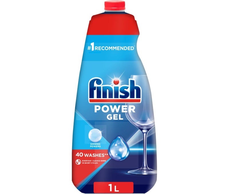 Finish All in One Max Dishwasher Gel 1L Dishwashing Detergent Liquid Fast Dissolving Formula Glass Protection - Image 1