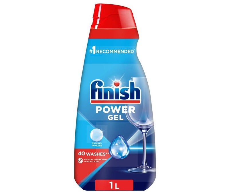 Finish All in One Max Dishwasher Gel 1L Dishwashing Detergent Liquid Fast Dissolving Formula Glass Protection - Image 1
