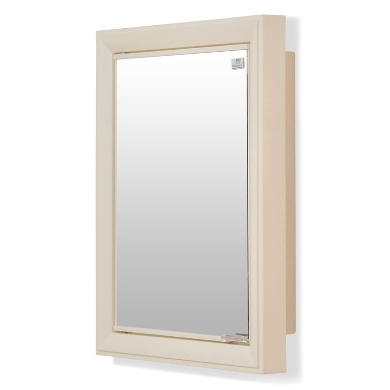 NILKAMAL Nilkamal GEMM Bathroom Cabinet with Mirror3Year WarrantyModern StylishSpaceSaving StorageWall Mounted Plastic Bathroom cabinet with 5 ShelvesBathroom Accessories Mirror CabinetDurableIvory  - Image 5