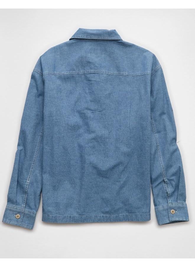 American Eagle - AE Herringbone Shirt Jacket - Image 1