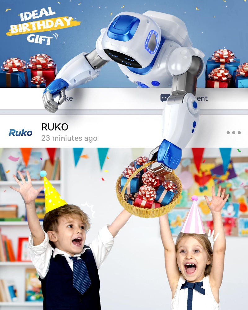 Ruko 1088 Smart Robots for Kids Large Programmable Interactive RC Robot with Voice Control APP Control Present for 4 5 6 7 8 9 Years Old Kids Boys and Girls - Image 3