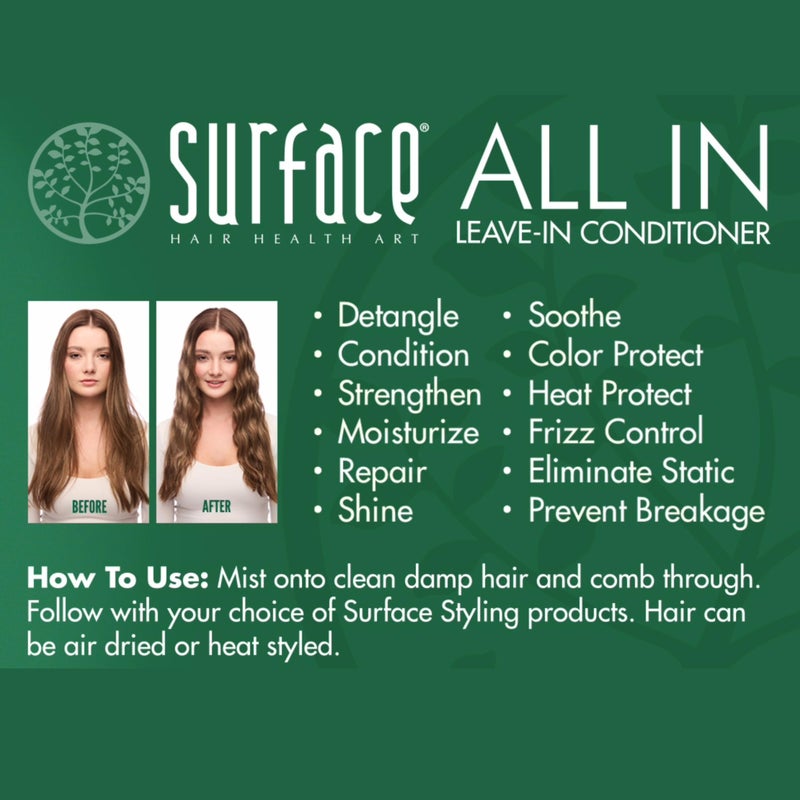 SURFACE Hair ALL IN Leave In Conditioner - Detangles, Controls Frizz & Strengthens for All Hair Types- 6 fl oz - Image 2