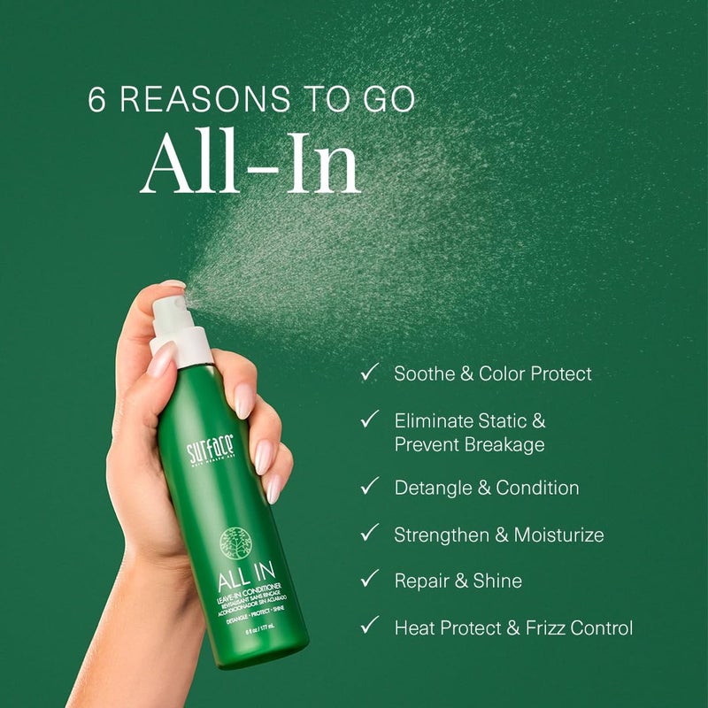 SURFACE Hair ALL IN Leave In Conditioner - Detangles, Controls Frizz & Strengthens for All Hair Types- 6 fl oz - Image 5