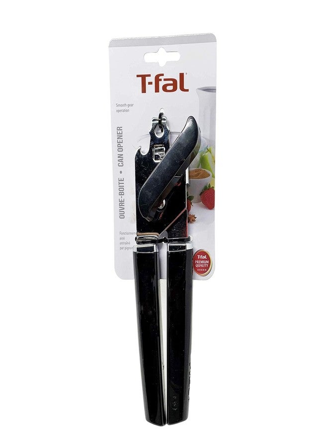 T-fal Basics Can Opener Manual Can Openers Sharp Stainless Steel Blade Safe Cover Remover Great for Beer cap (Tin/Bottle) Removal, Big Turning Knob Soft Handle Great Hand grip - Image 1