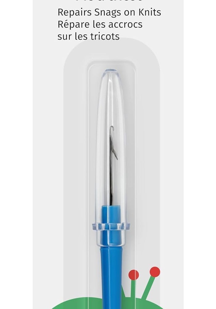 Dritz Knit Picker Latch Hook Tool - 3-Inch Blue Snag Repair Tool - Image 1