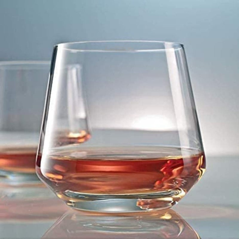 BRUSHFINCH Whiskey Glass 370ML Rocks Glasses Premium Hand Blown Old Fashioned Glass Crystal Drinking Glassware for Brandy Scotch Bourbon Cognac Rum Gin Water Set of 6 Clear - Image 1