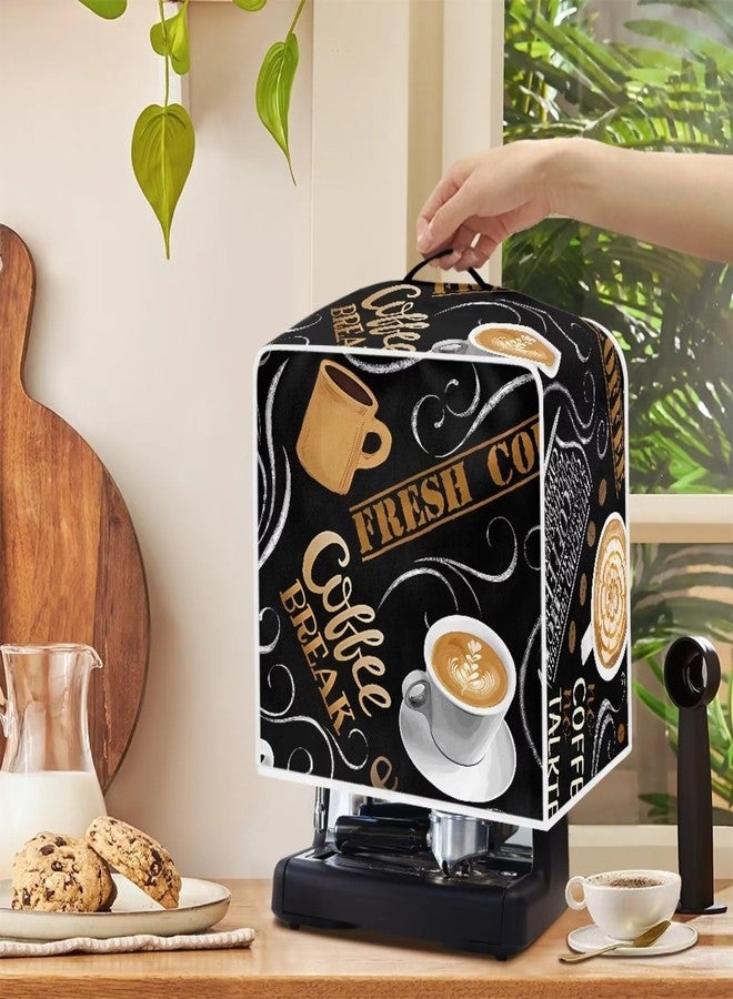 Psesaysky Coffee Maker Dust Cover and Pot Cover with Top Handle for Standard Coffee Maker - Waterproof and Printed - Image 5