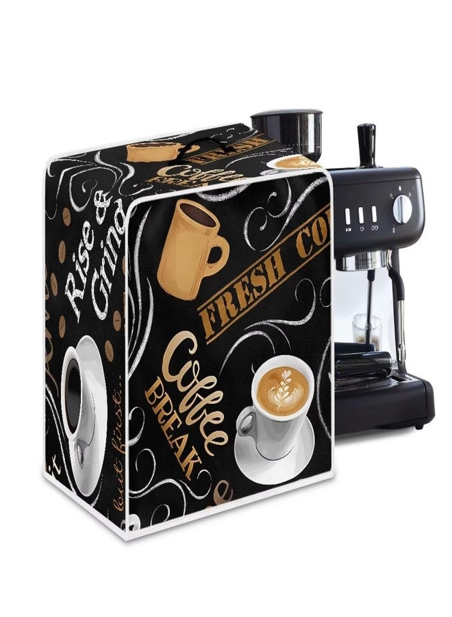 Psesaysky Coffee Maker Dust Cover and Pot Cover with Top Handle for Standard Coffee Maker - Waterproof and Printed - Image 4