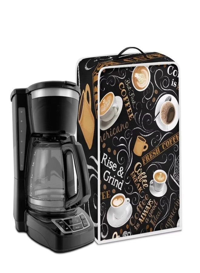 Psesaysky Coffee Maker Dust Cover and Pot Cover with Top Handle for Standard Coffee Maker - Waterproof and Printed - Image 1