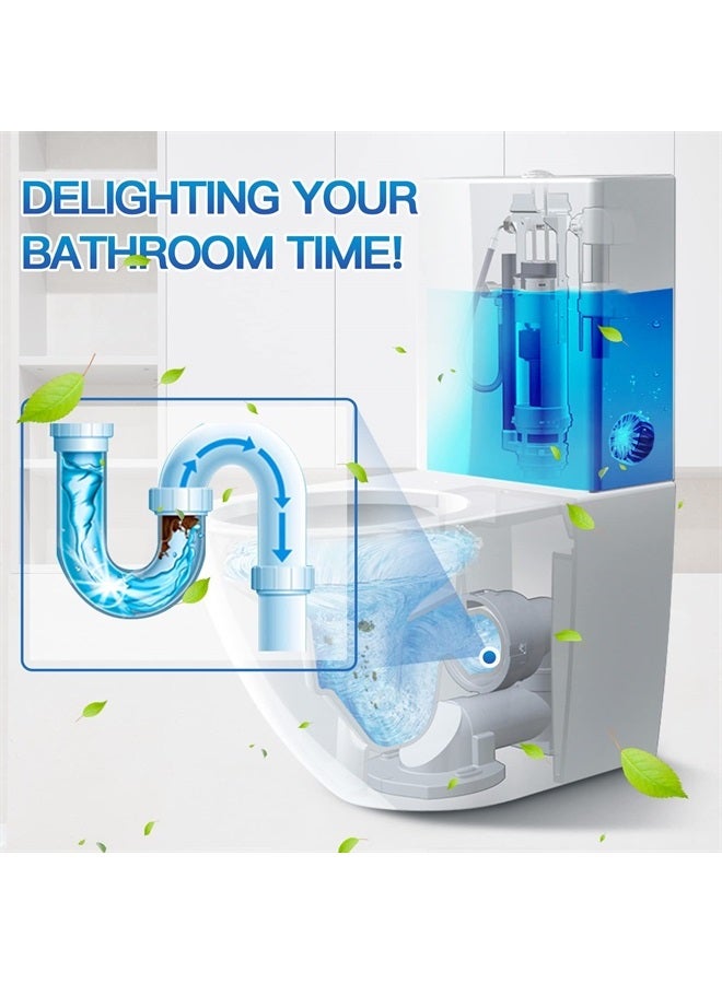 Vacplus منظفات وعاء المرحاض، منظفات مرحاض فائقة النظافة لإزالة الروائح الكريهة والتكلسات، أقراص منظف وعاء المرحاض الزرقاء طويلة الأمد بتقنية الإطلاق المستمر ضد البقع الصعبة (20 عبوة) - Image 2