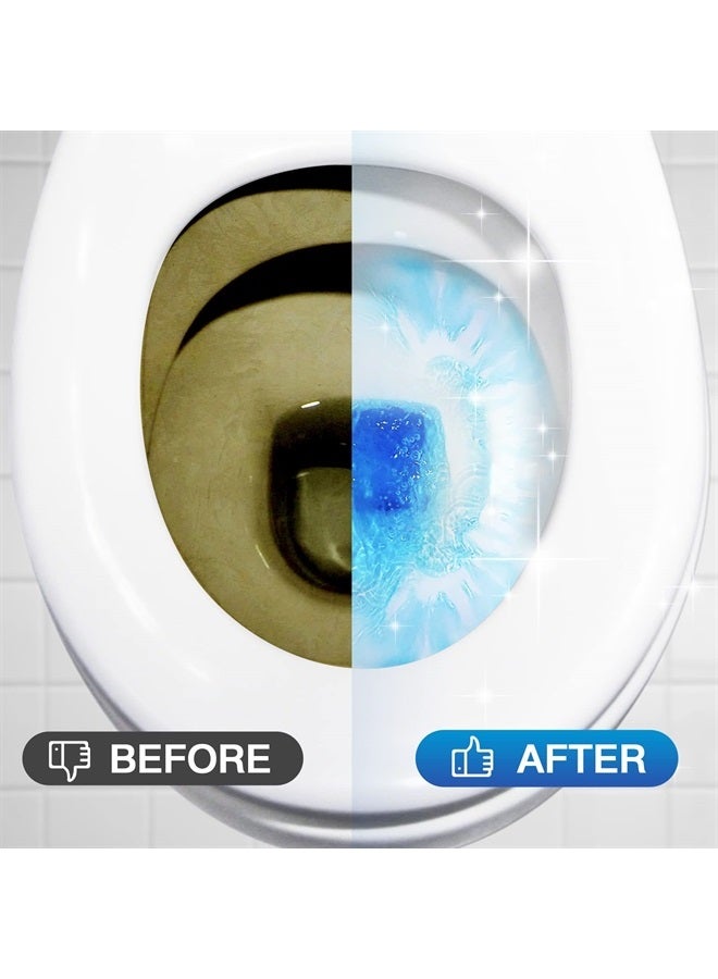 Vacplus منظفات وعاء المرحاض، منظفات مرحاض فائقة النظافة لإزالة الروائح الكريهة والتكلسات، أقراص منظف وعاء المرحاض الزرقاء طويلة الأمد بتقنية الإطلاق المستمر ضد البقع الصعبة (20 عبوة) - Image 5