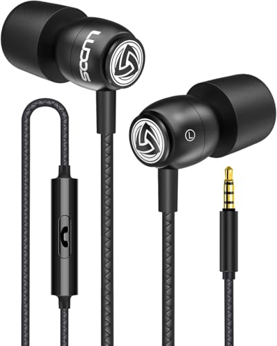 Ludos Clamor Wired Earbuds in-Ear Headphones, 5 Years Warranty, Earphones with Microphone, Noise Isolating Ear Buds for School, Kids, Women, Small Ear - Image 1