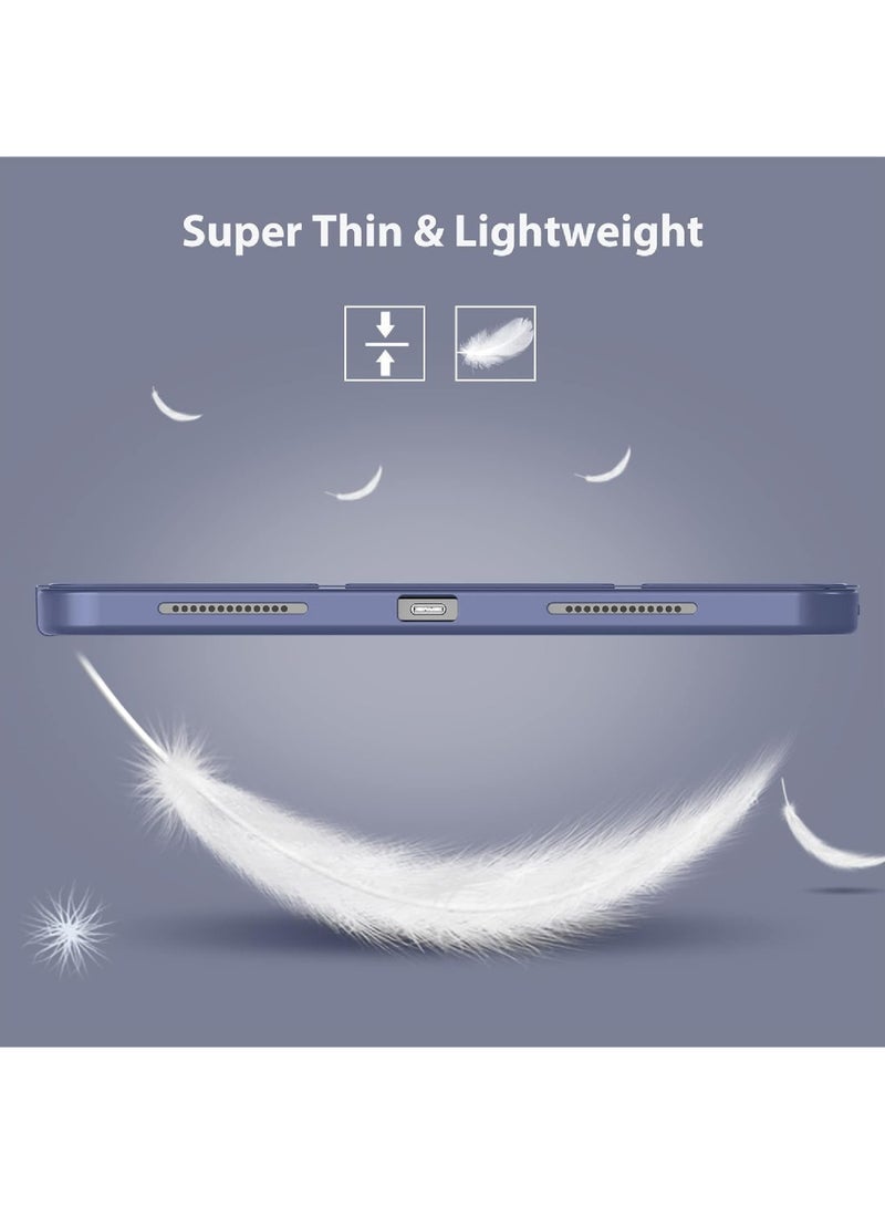 كابتن تيك جراب iPad Pro الجديد مقاس 11 بوصة 2022 4th Gen / 2021 3rd Gen / 2020 2nd Gen مع حامل أقلام حافظة iPad ذكية تدعم معرف اللمس والاستيقاظ / النوم التلقائي مع قلم رصاص من الجيل الثاني لشحن اللافندر - Image 5