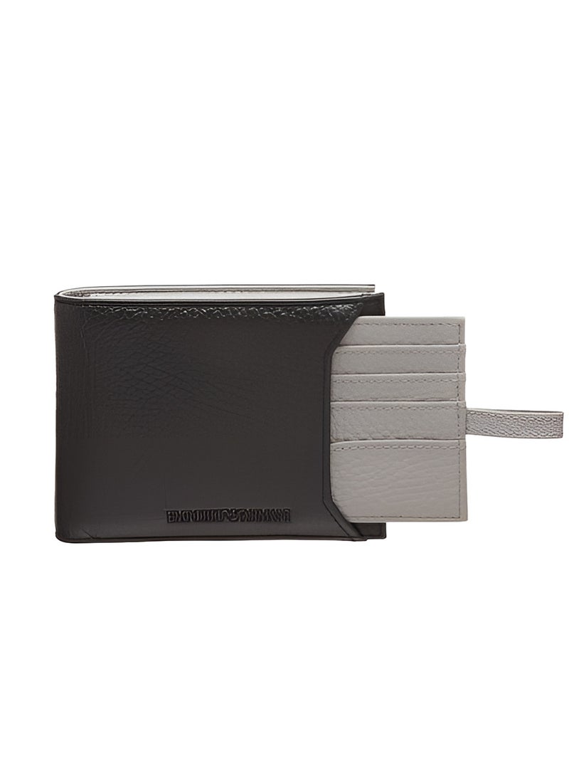EMPORIO ARMANI - Emporio Armani Premium Leather Wallet with Removable Card Holder - Image 1
