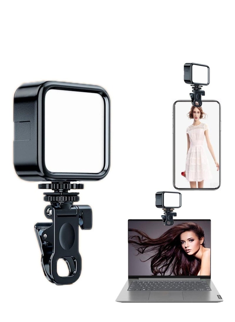 62LEDS Rechargeable Selfie Light, 7 Brightness Levels Phone Ring Light Mini Portable Clip on Fill Lights for iPhone, Cell Phone, Laptop, TikTok, Selfie, Video Conference, Camera. - Image 1