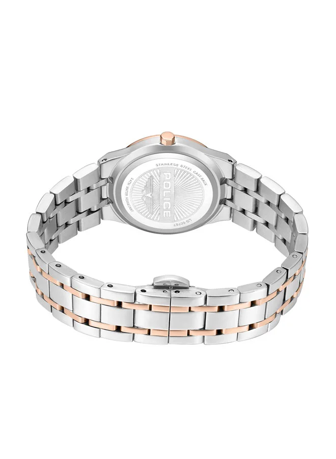 POLICE Women's Allure 32mm Women's Watch with Silver Sunray Enamel Dial & 12 Dazzling Stones