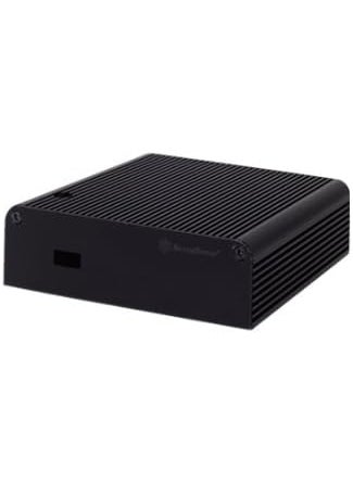 SilverStone Silverstone Tek Aluminum NUC Case with Top Cover HeatPipe and 2X HDMI Ports  Black PT14BH2  - Image 1