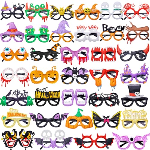 Max Fun 36Pcs Halloween Glasses Glitter Halloween Party Glasses Halloween Party Favors Eyeglasses for Kids and Adults Halloween Party Decorations - Image 1