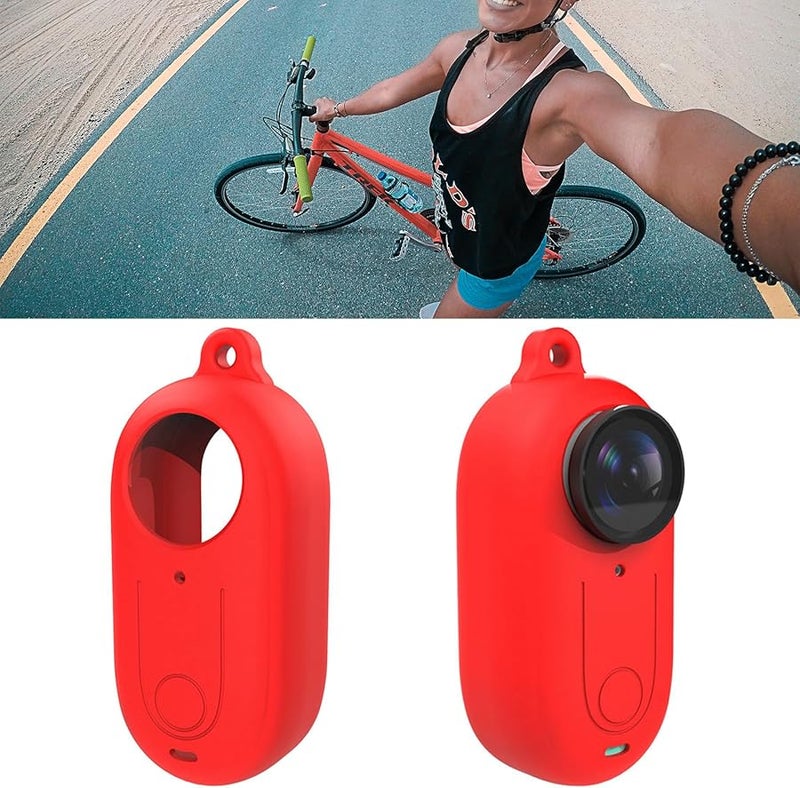 Red Soft Silicone Protective Cover Case For Insta360 GO 3 Action Camera - Image 3