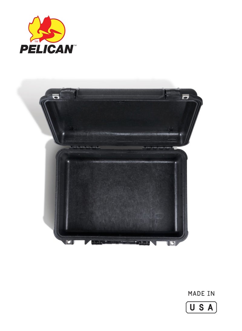 Pelican 1500 Protector Case, Black, Empty No-Foam IP67 Waterproof Hard Case - Image 1