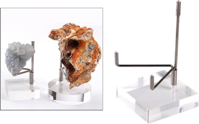 كلاراكو حامل عرض متين من الأكريليك، رف لعرض الأحافير والصخور والبلورات الجيودية القابلة للتحصيل، كبير الحجم - Image 2