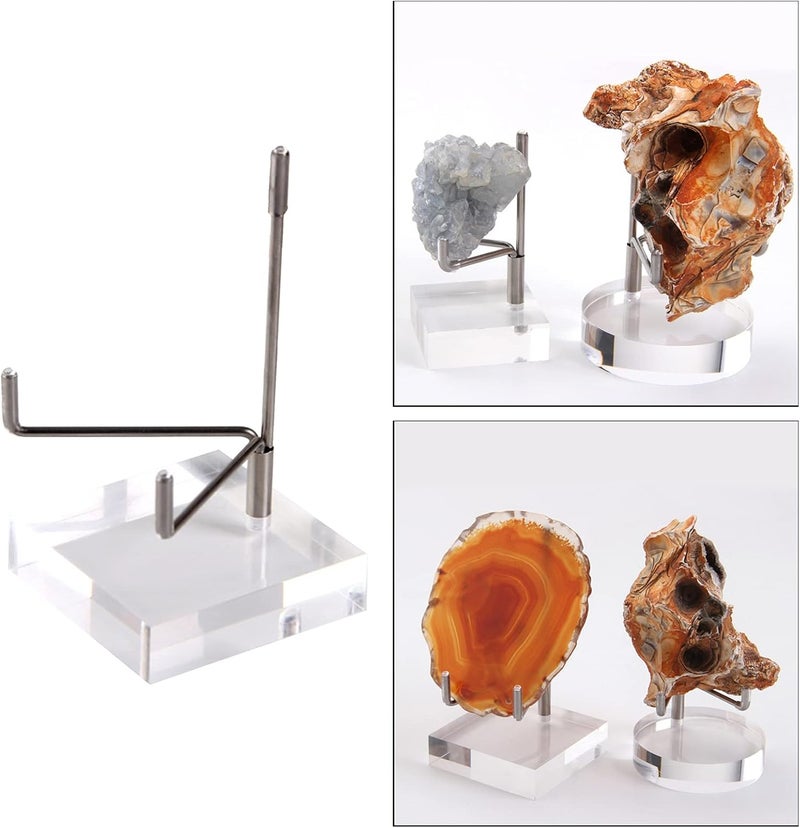 كلاراكو حامل عرض متين من الأكريليك، رف لعرض الأحافير والصخور والبلورات الجيودية القابلة للتحصيل، كبير الحجم - Image 4