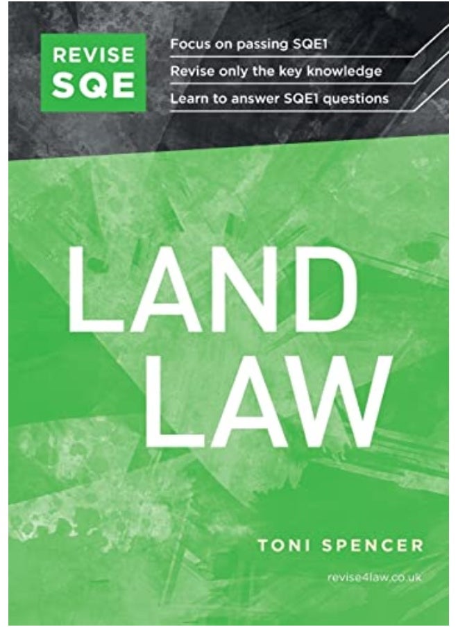 Revise Sqe Land Law By Toni Spencer Paperback 