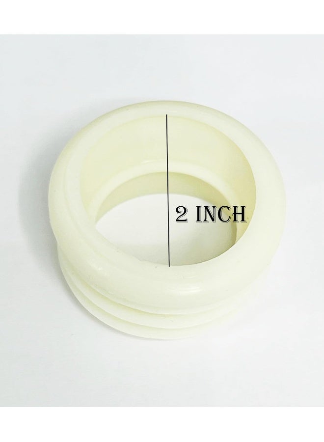 Biella 2 قطع من موصل السيليكون الأبيض (2 × 1.1/4) - Image 2