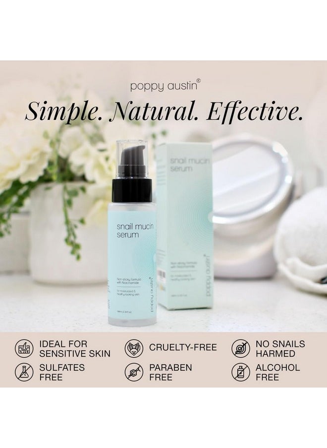 Poppy Austin 96% Snail Mucin Serum with Niacinamide, Snail Serum for Face, Hydrating Serum Snail Mucin Essence Face Serums for Anti Aging Serum (3.34 Fluid Ounces)  - Image 5