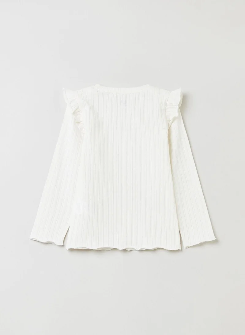 او في اس Ovs Long-Sleeved T-Shirt With Frills